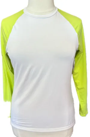 Nike, Lime green and white long sleeve, Size XL
