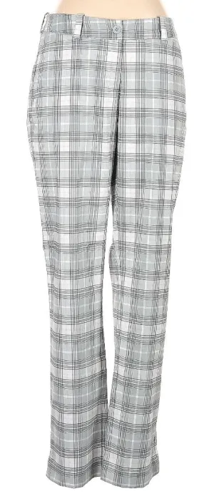 Nike White & Gray Plaid Golf Pants Size 10