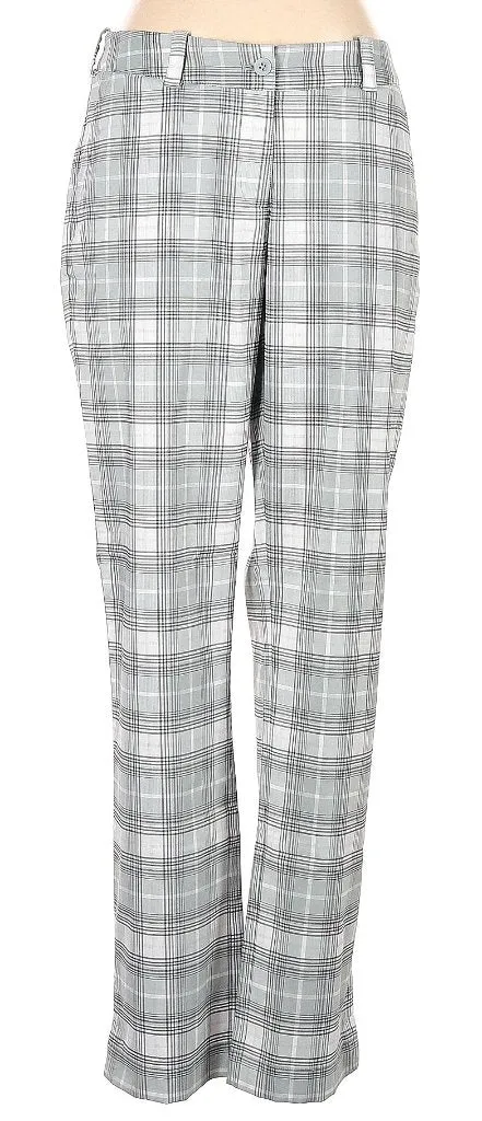 Nike White & Gray Plaid Golf Pants Size 10