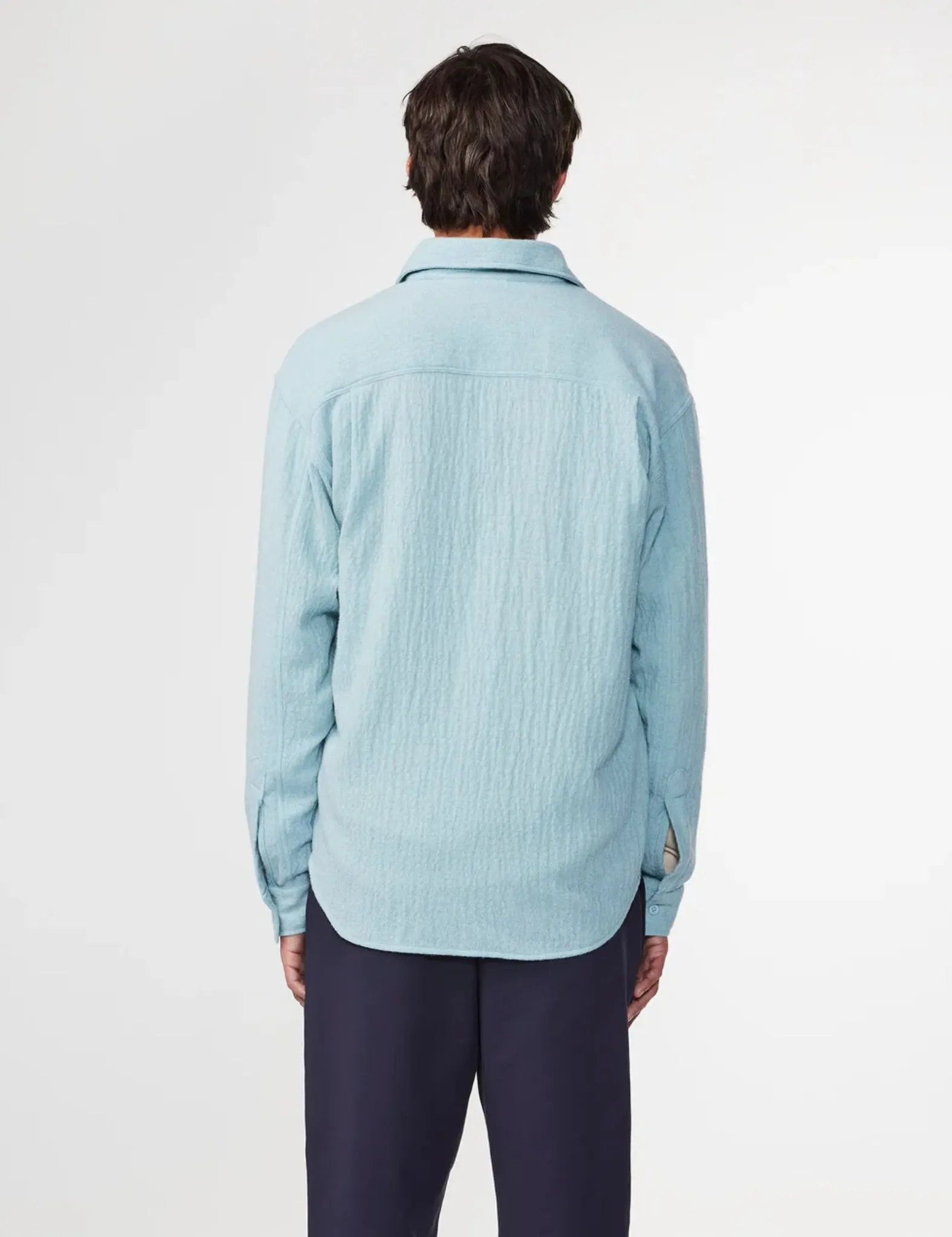 NN07 Adwin Wool Blend Overshirt (Relaxed Fit) - Olympic Blue