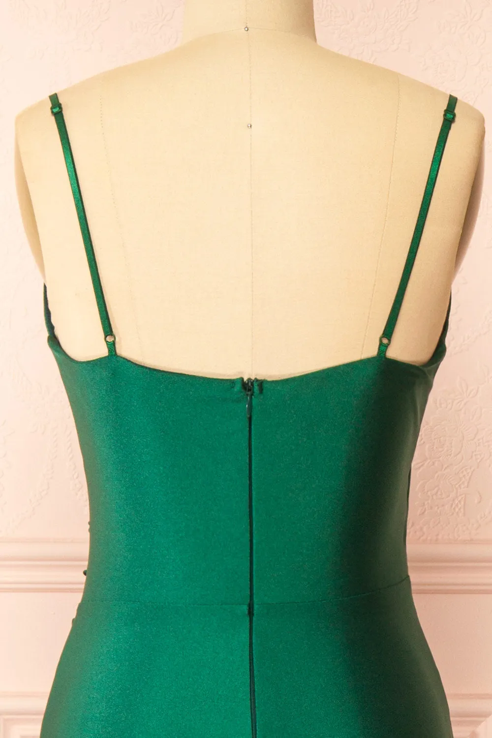 Nyra Green | Mermaid Dress w/ Wrapped Bodice