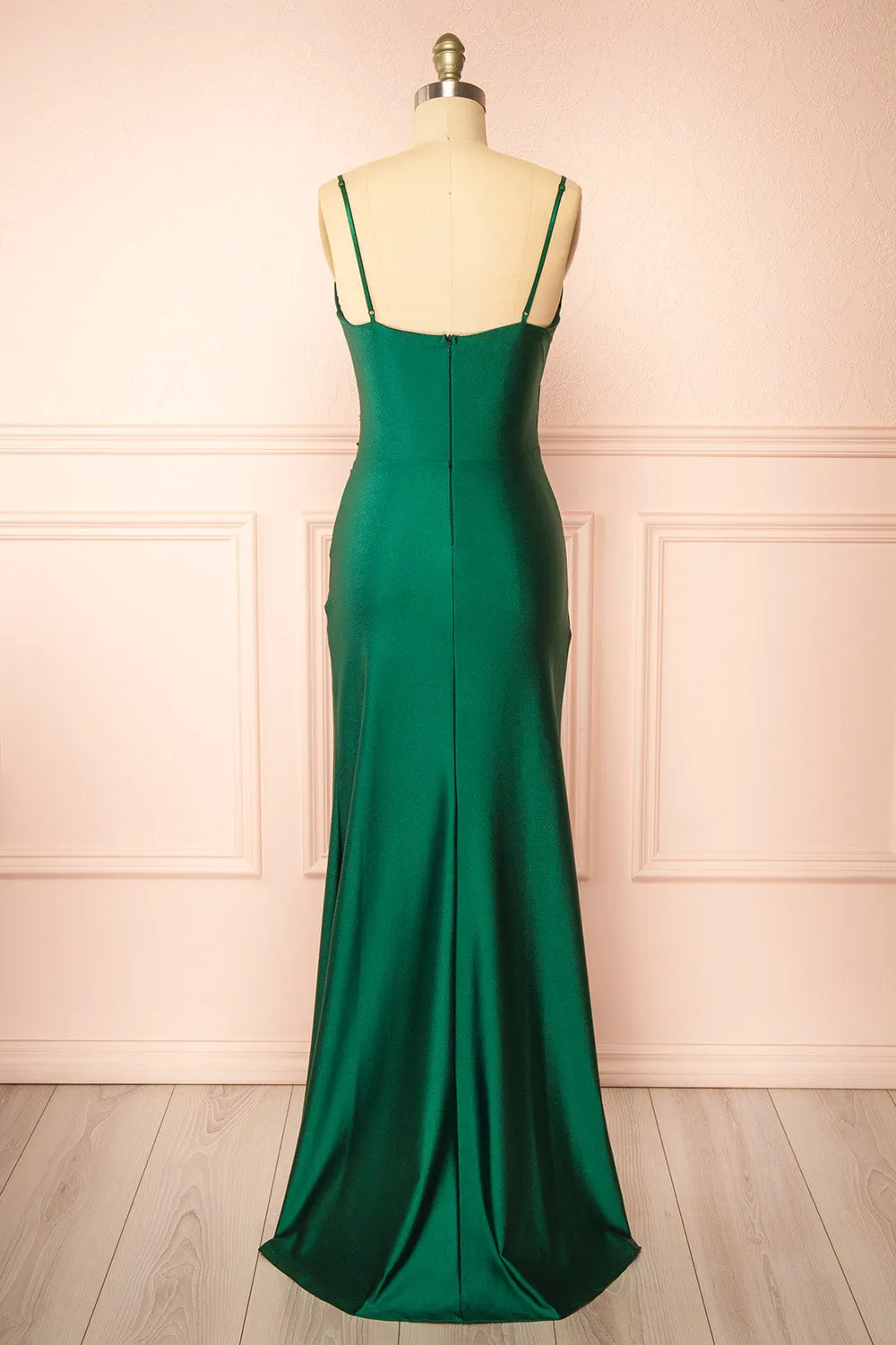 Nyra Green | Mermaid Dress w/ Wrapped Bodice