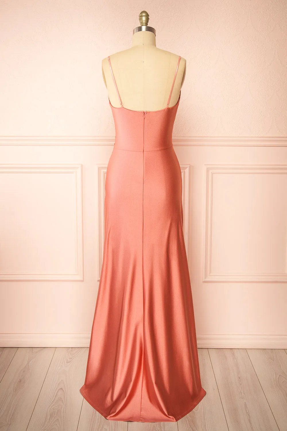Nyra Pink | Mermaid Dress w/ Wrapped Bodice