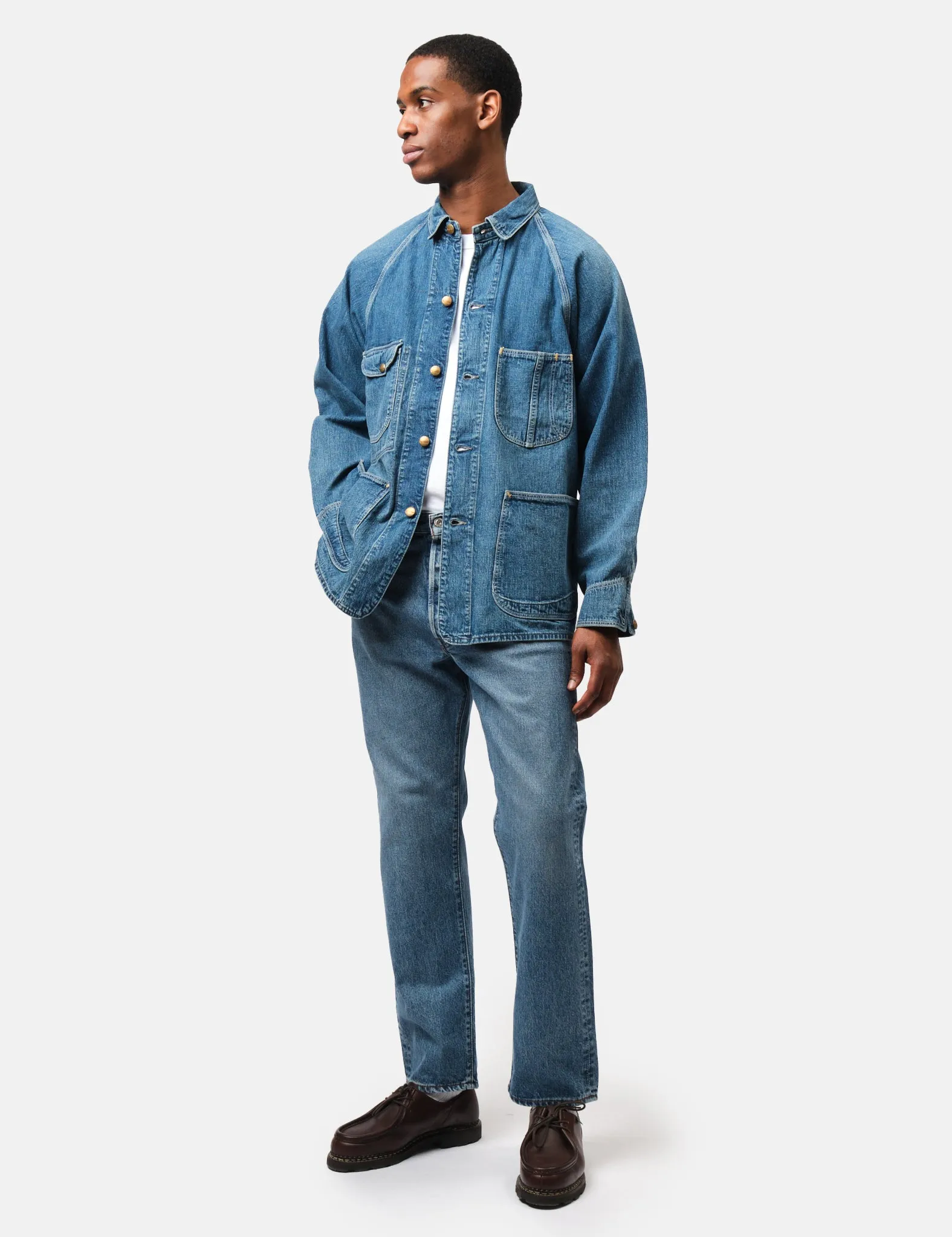 orSlow 1950's Coverall Jacket - Blue, Used Wash