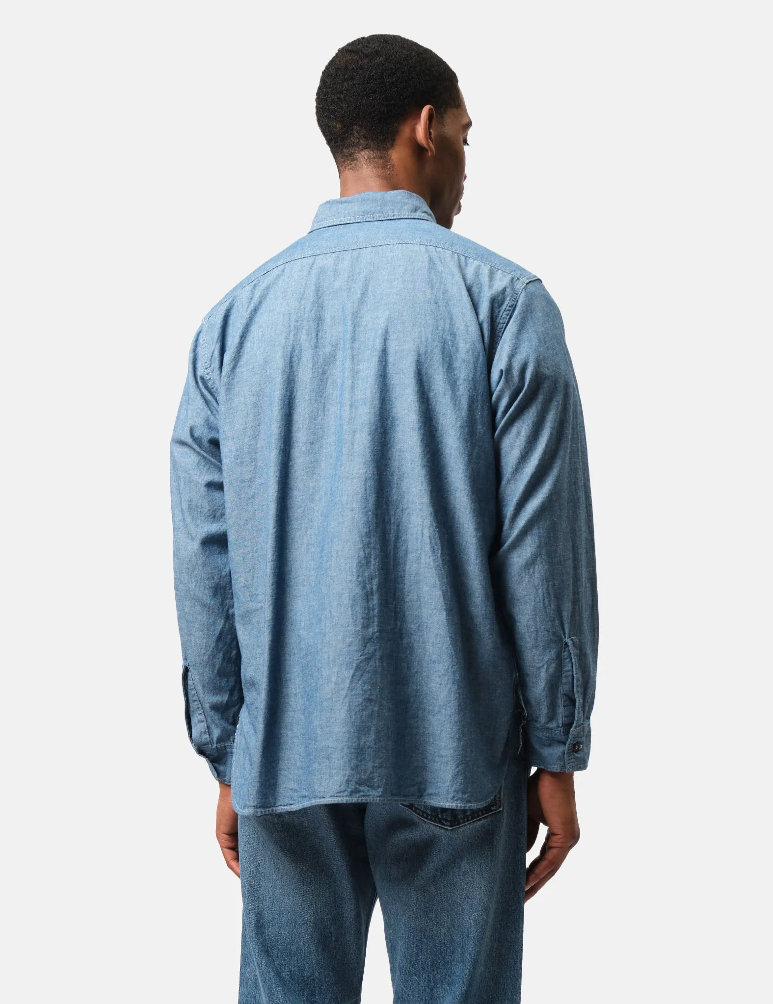 orSlow Chambray Work Shirt (Relaxed) - Blue