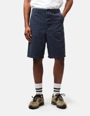 orSlow Fatigue Shorts (Herringbone Twill) - Navy Blue