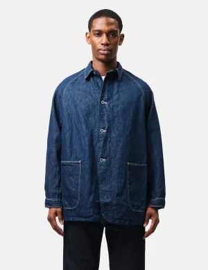 orSlow WWII Denim Coverall Jacket - Blue, One Wash