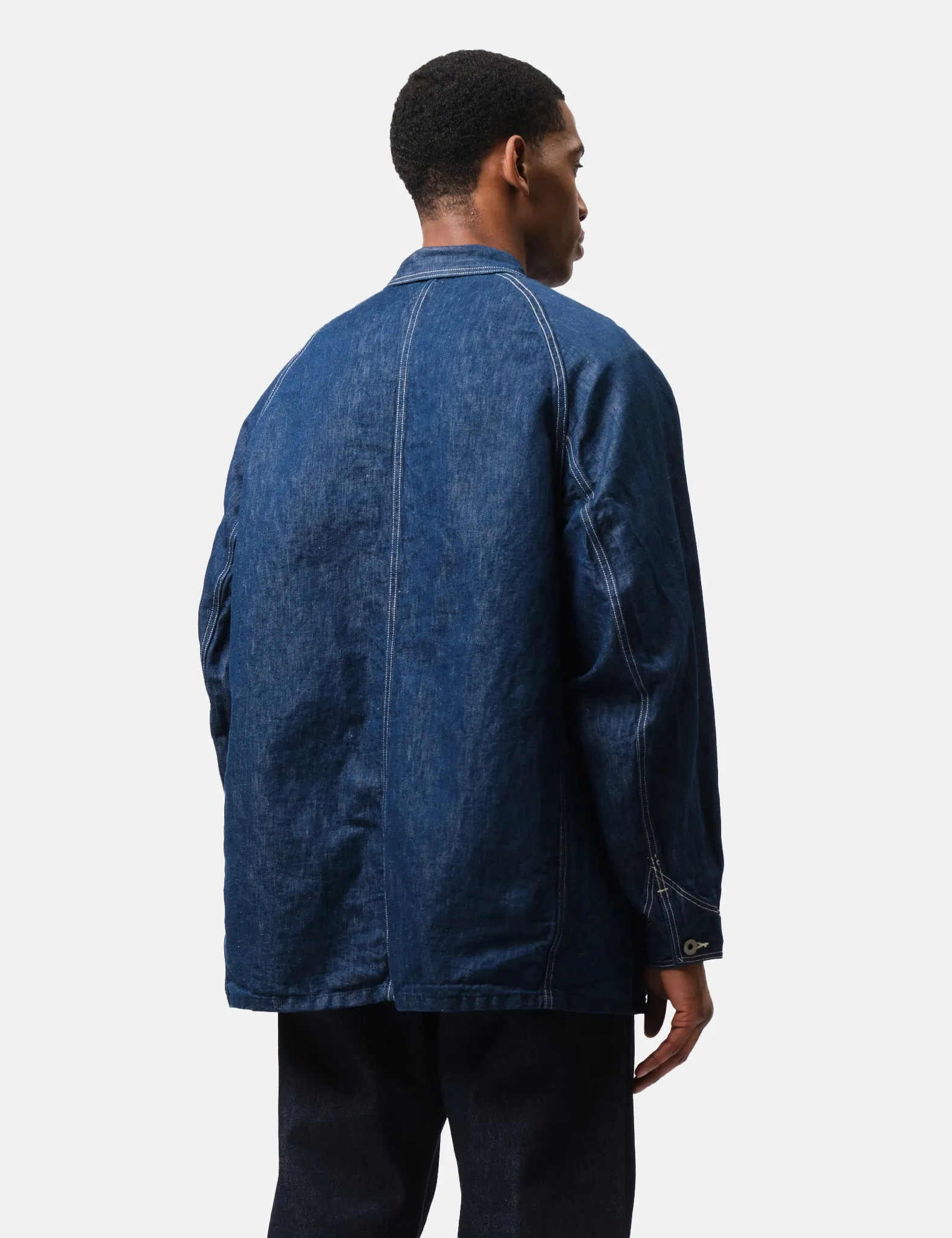 orSlow WWII Denim Coverall Jacket - Blue, One Wash