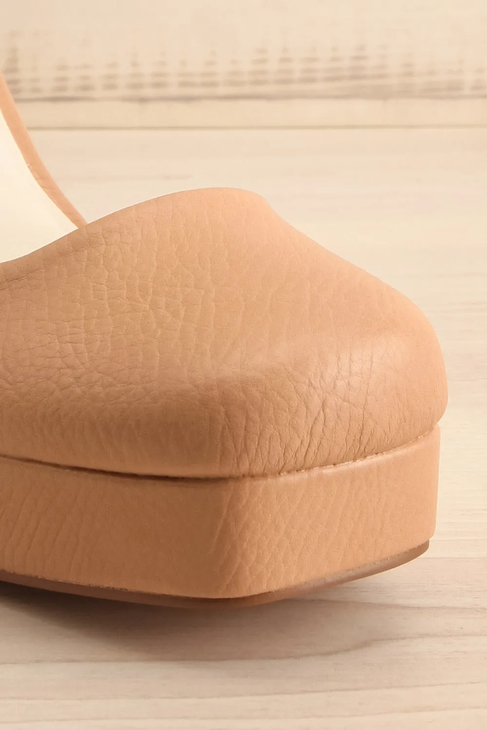 Oslaux Beige | High-Heeled Platform Shoes