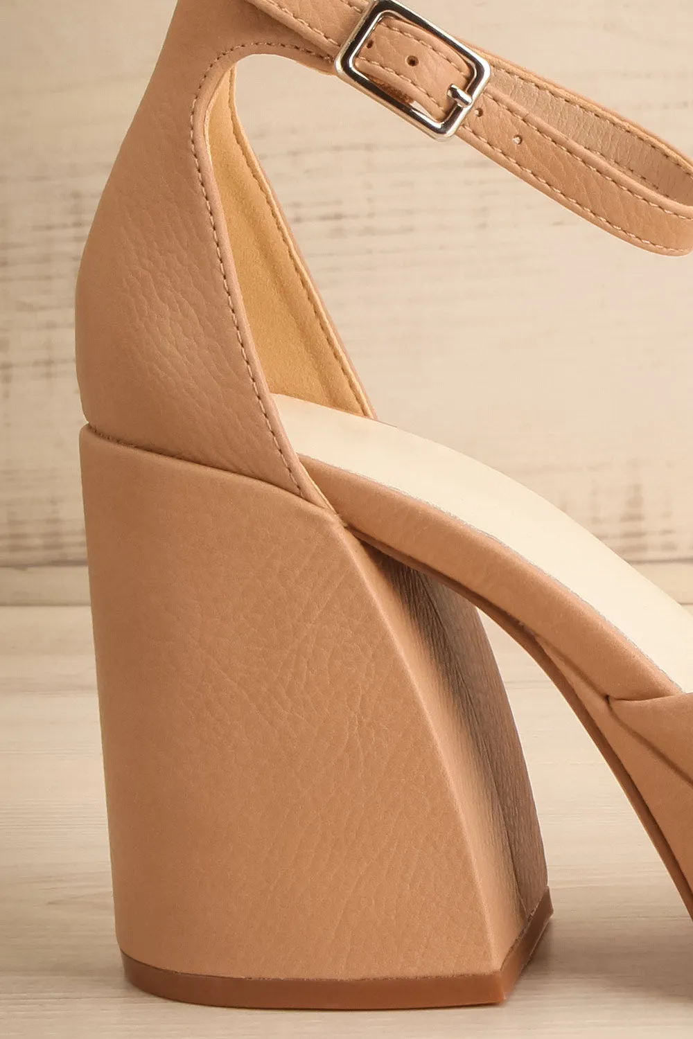 Oslaux Beige | High-Heeled Platform Shoes