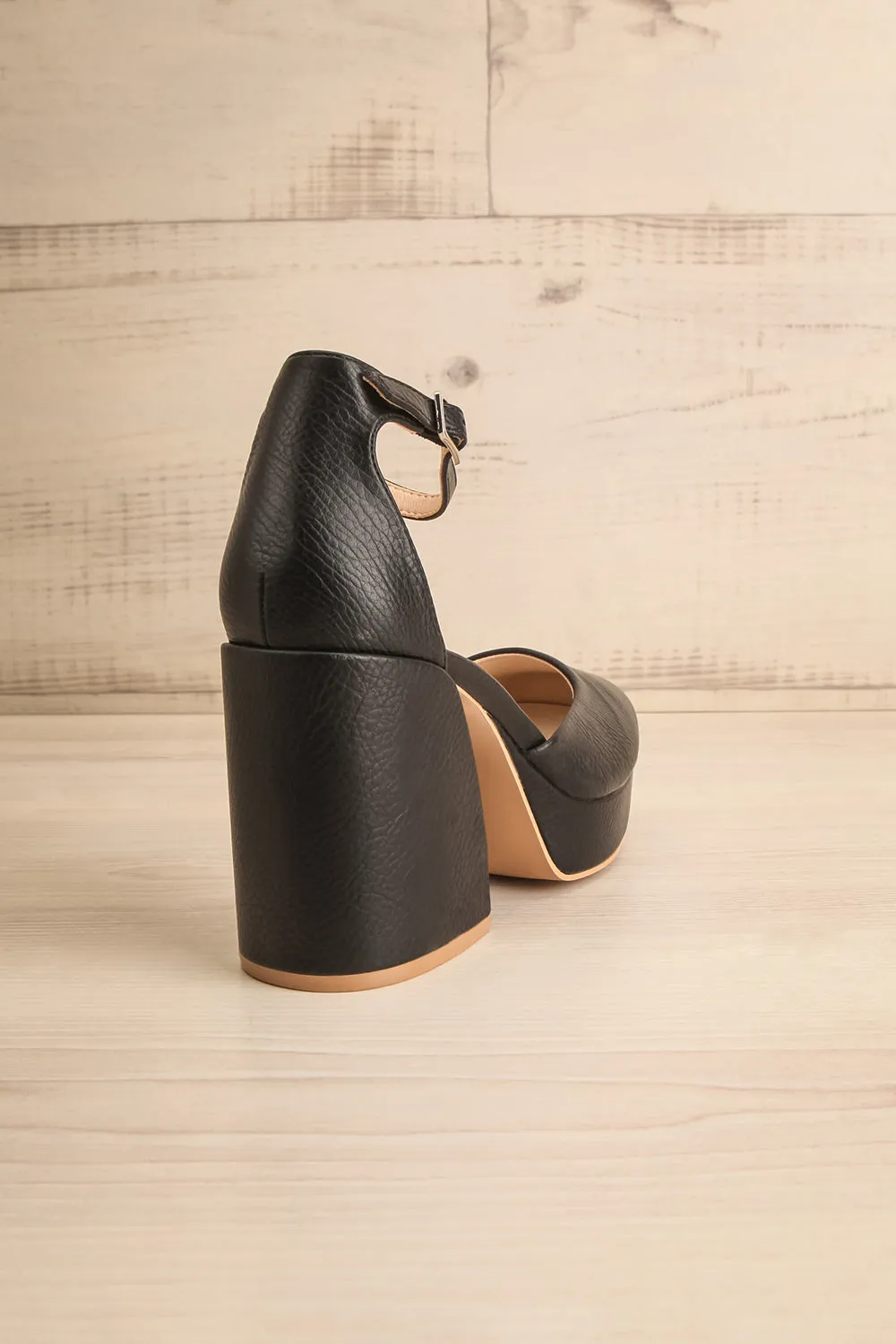 Oslaux Black | High-Heeled Platform Shoes