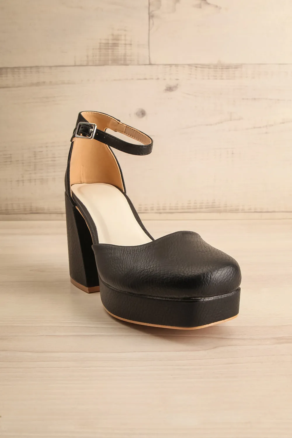 Oslaux Black | High-Heeled Platform Shoes