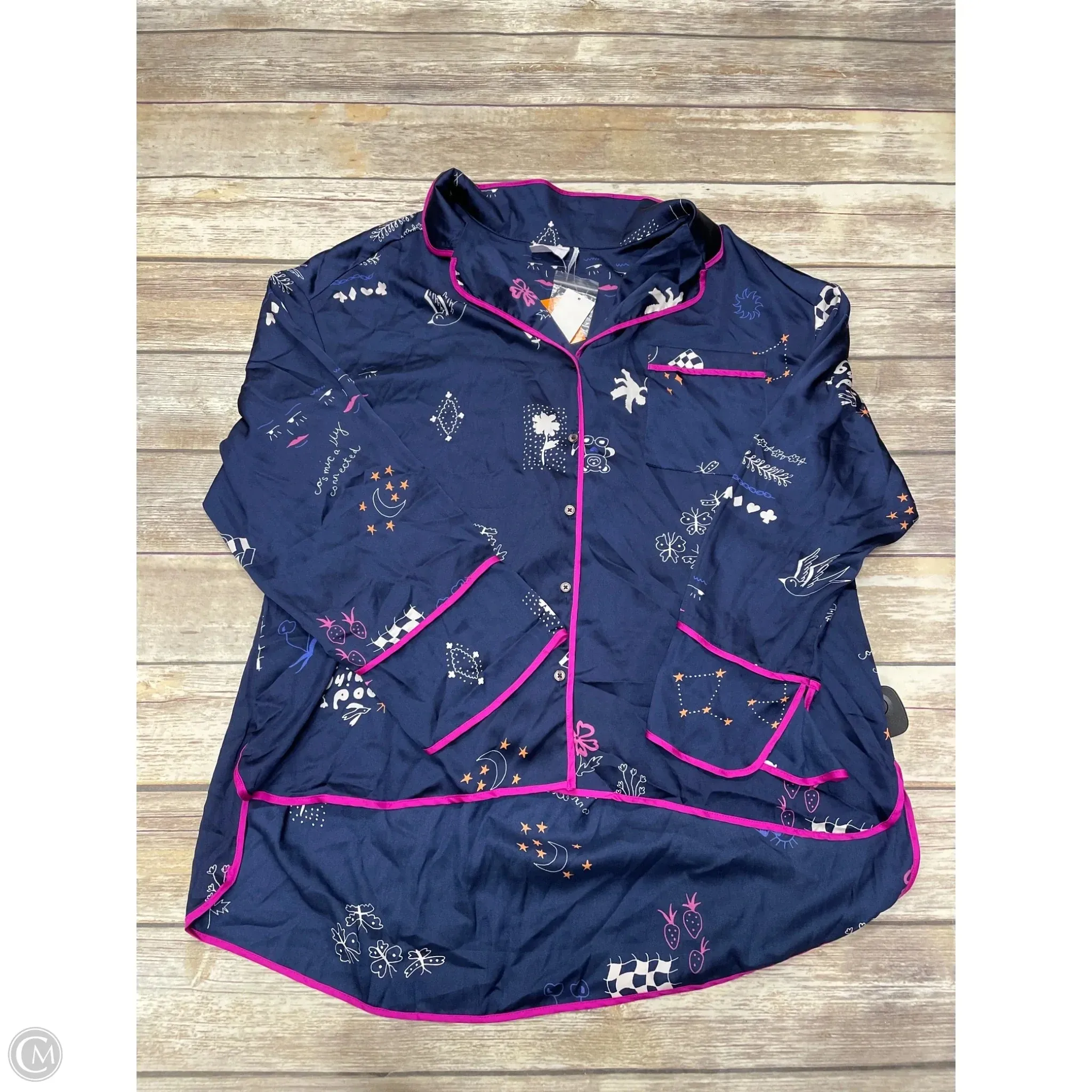 Pajamas 2pc By Cme In Navy, Size: L