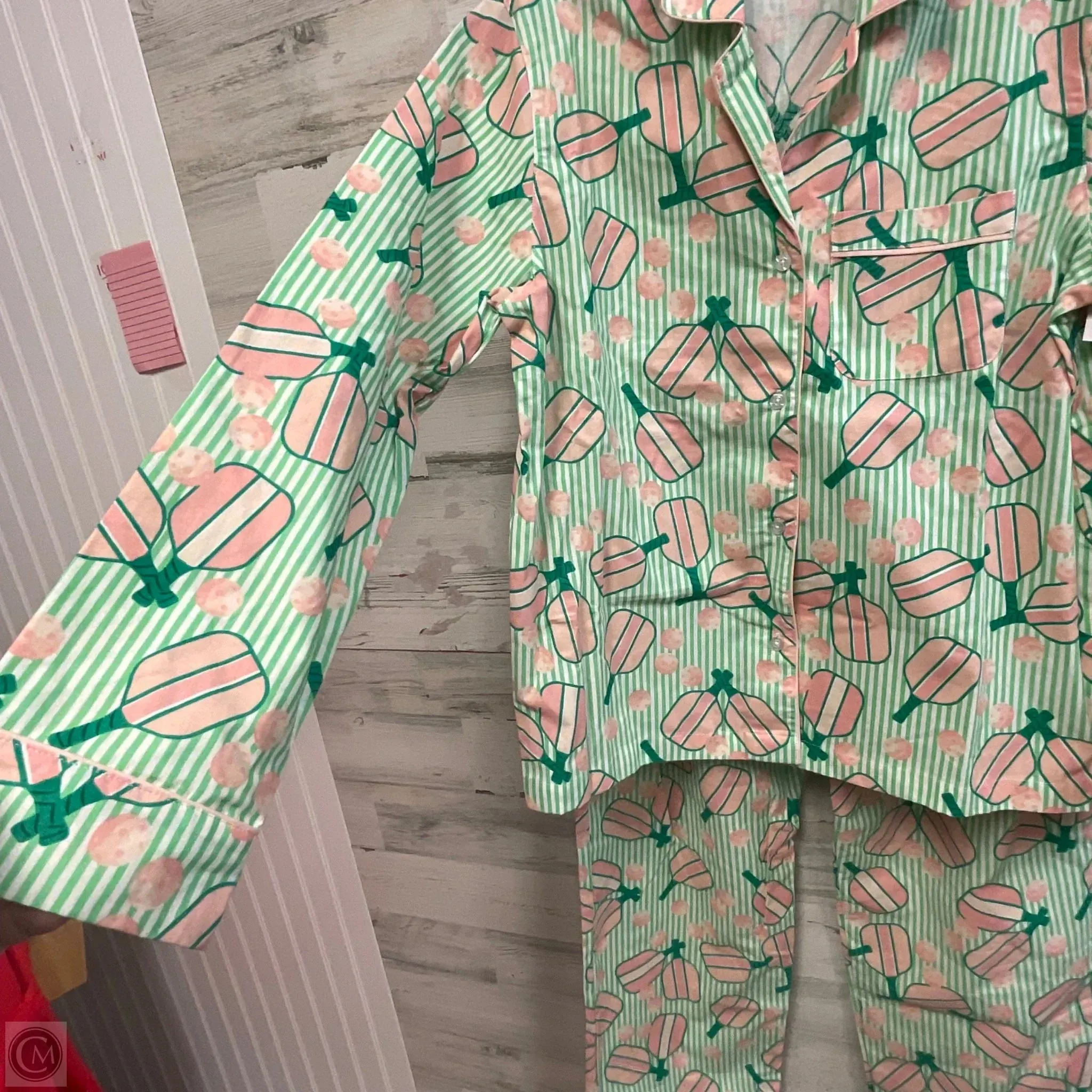 Pajamas 2pc By oak lane  In Green, Size: Xs