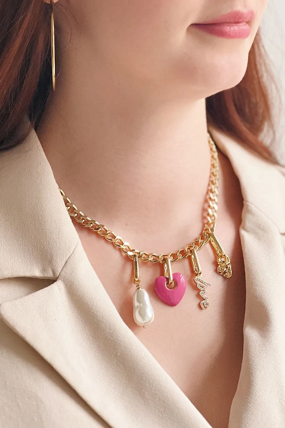 Palaestra Gold | Gold-Plated Stone Charm