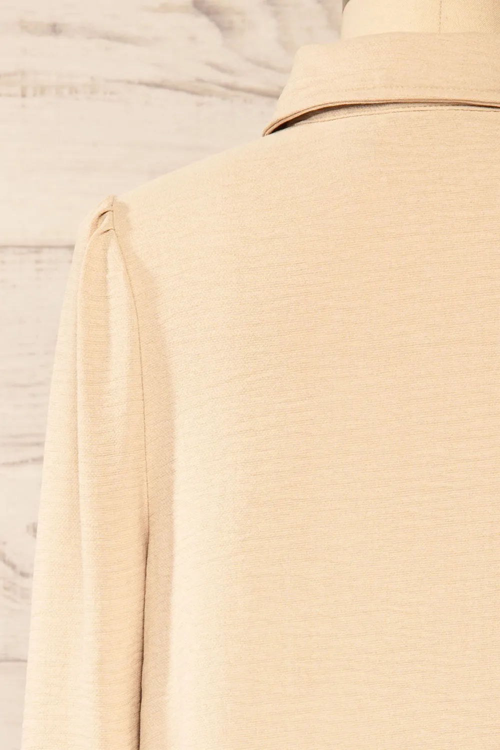 Palanga | Beige Button-Up Blouse