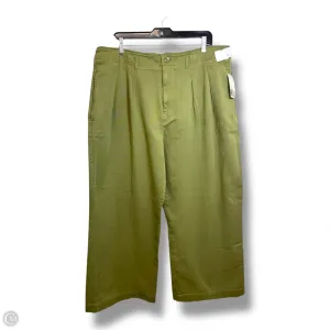 Pants Cropped By Anthropologie In Green, Size: 16
