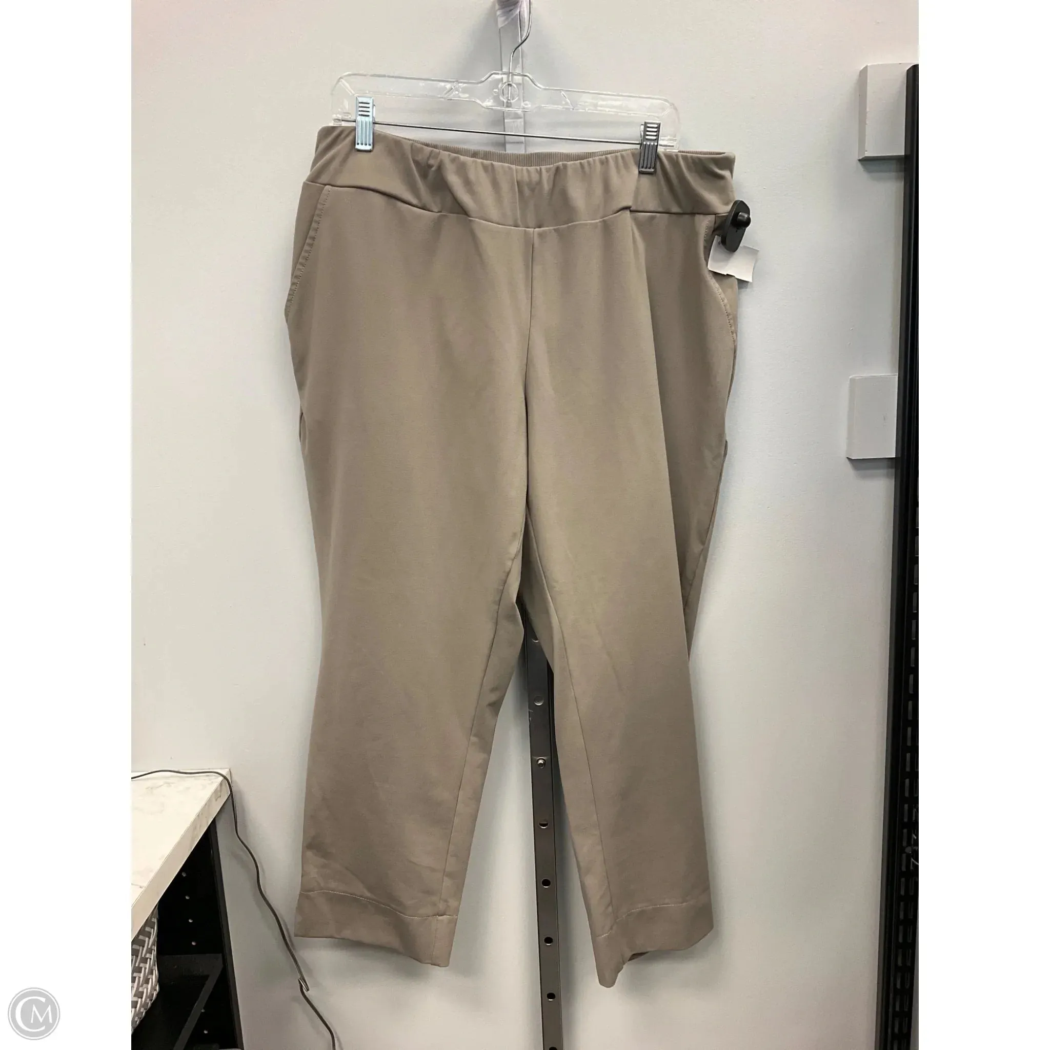 Pants Cropped By Zac And Rachel In Taupe, Size: 1x