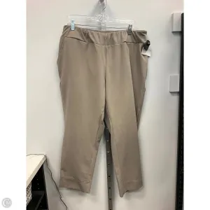 Pants Cropped By Zac And Rachel In Taupe, Size: 1x