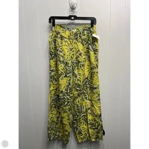 Pants Linen By C And C In Green & Yellow, Size: L