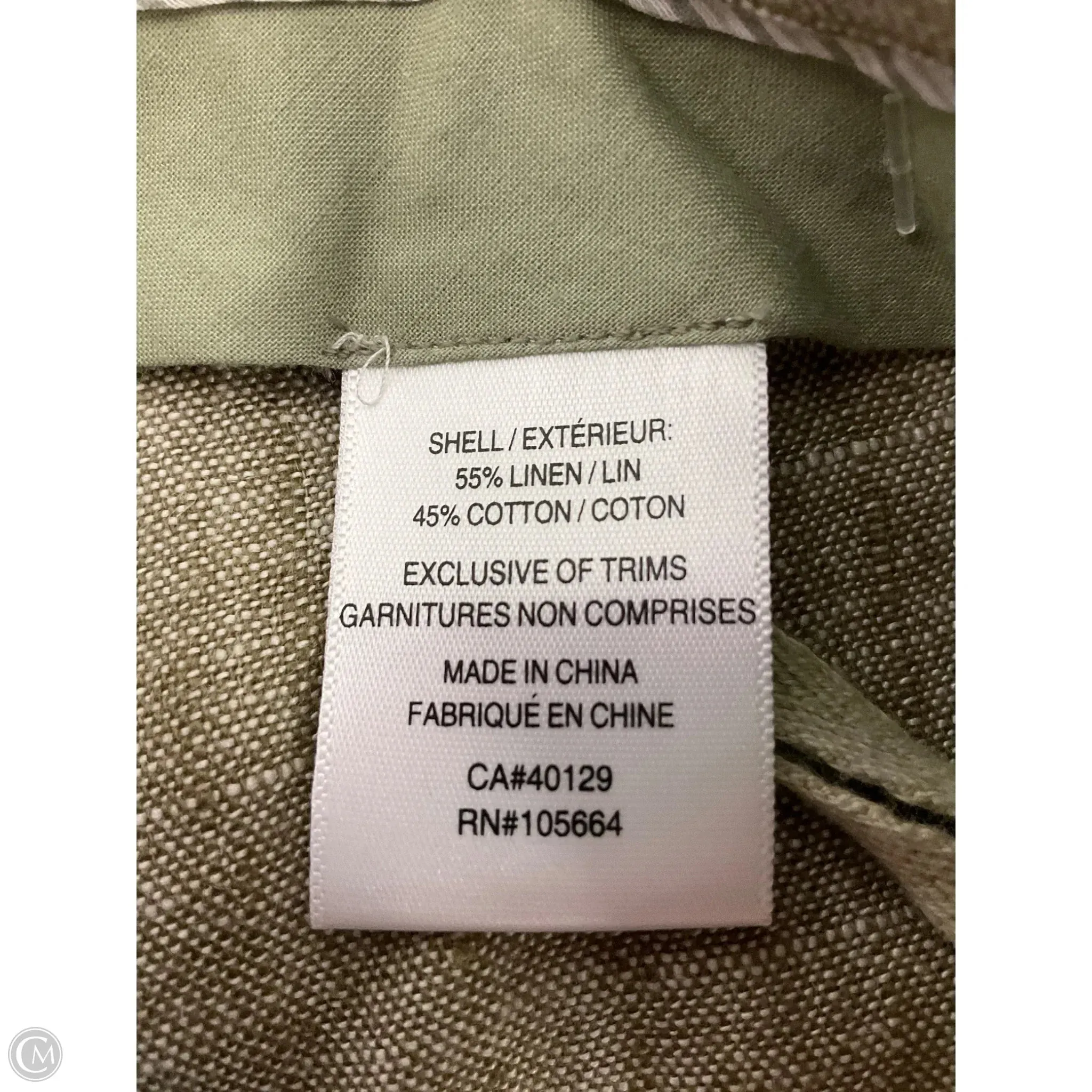 Pants Linen By Cma In Tan, Size: 12