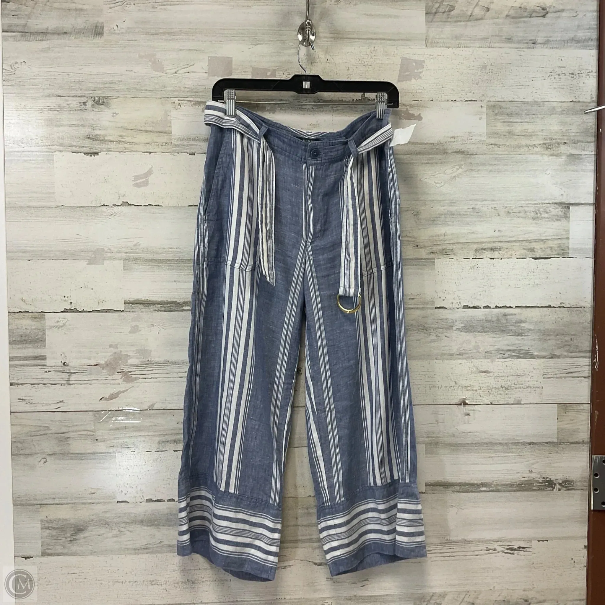 Pants Linen By Lauren By Ralph Lauren In Blue, Size: 6