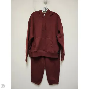 Pants Set 2pc By Members Mark In Maroon, Size: 14