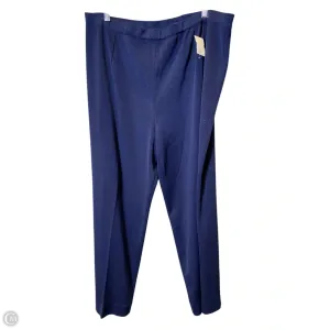 Pants Wide Leg By Ming Wang In Navy, Size: 22