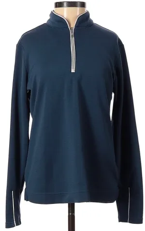 Pebble Beach Blue 1/4 Zip Pullover Size S