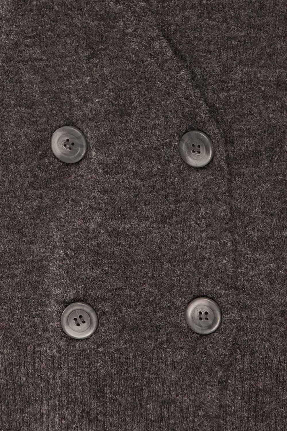 Perceval Grey | Double-Breasted Knit Cardigan