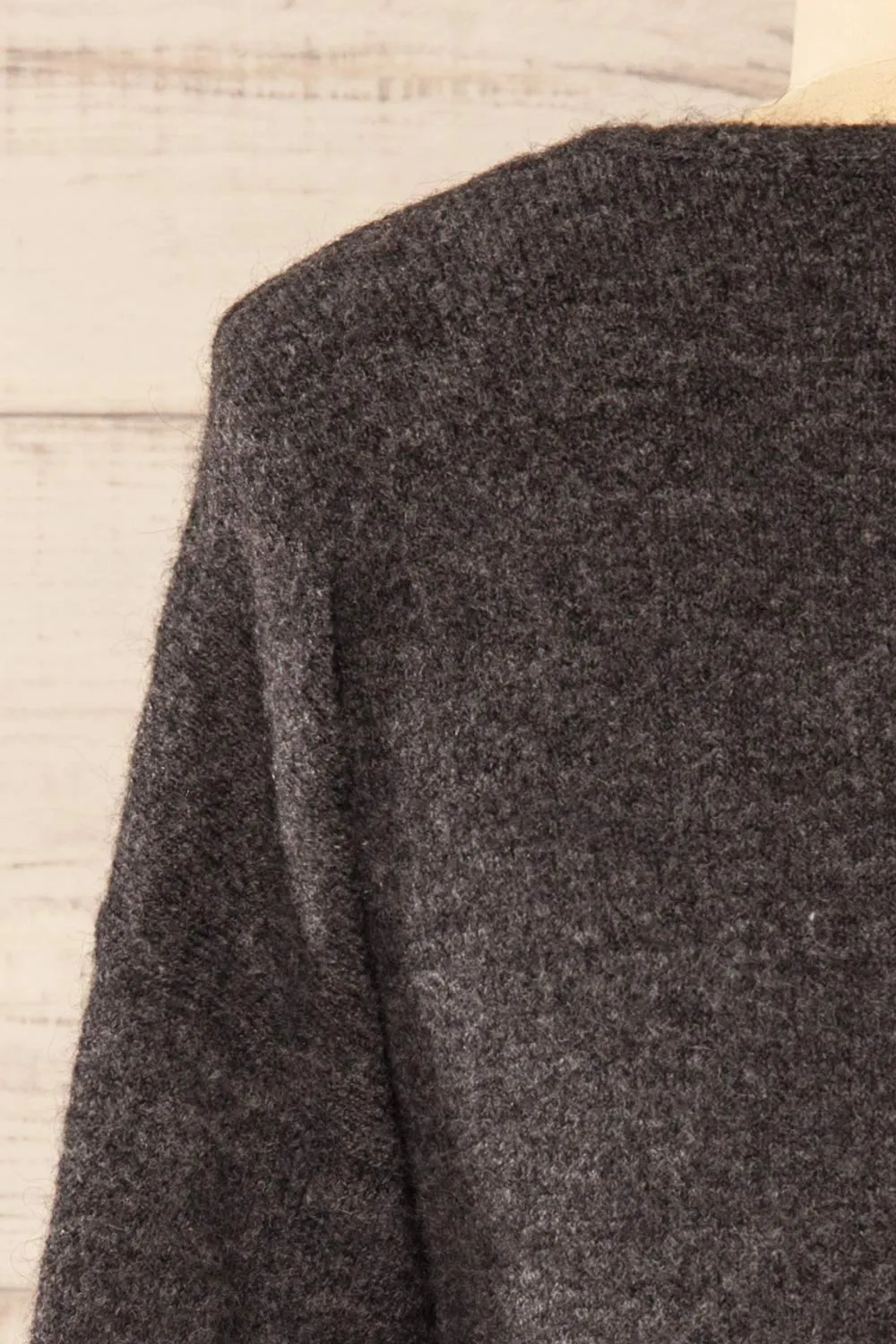 Perceval Grey | Double-Breasted Knit Cardigan