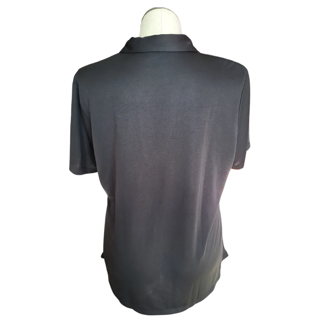 PGA Tour Women's Black V-neck Gold Polo Size XXL