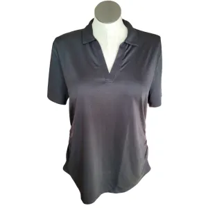 PGA Tour Women's Black V-neck Gold Polo Size XXL