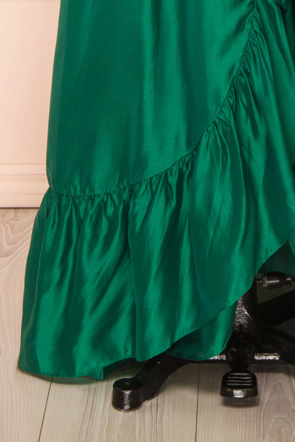 Phyllosia Green | Maxi Dress w/ Ruffles