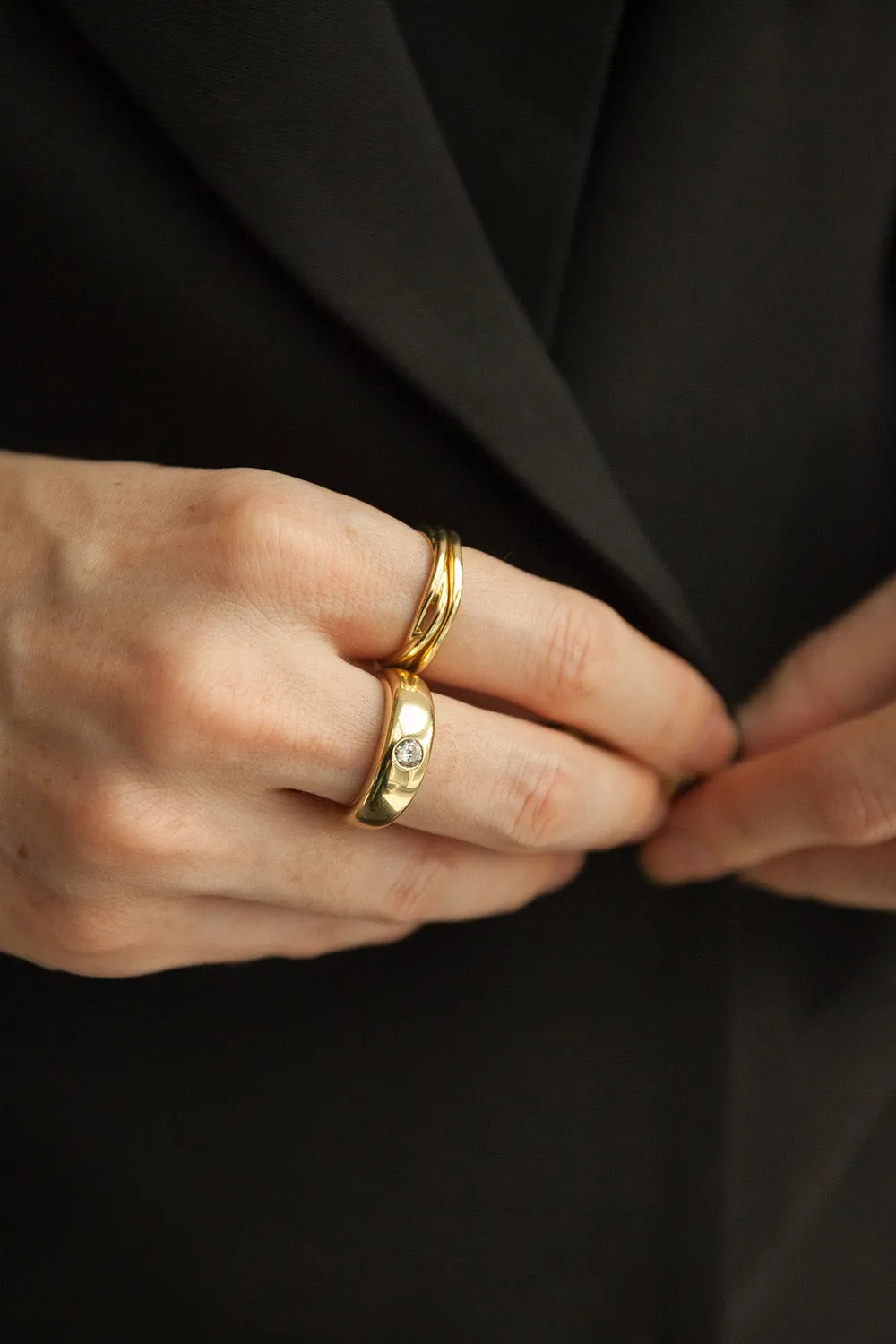 Pigeon | Set of 3 Golden Rings