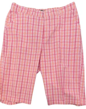 Pink & Red Plaid Shorts Size 12