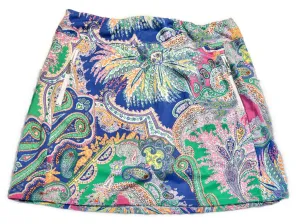 Polo Ralph Lauren Green & Blue Paisley Print Golf Skort Size XS