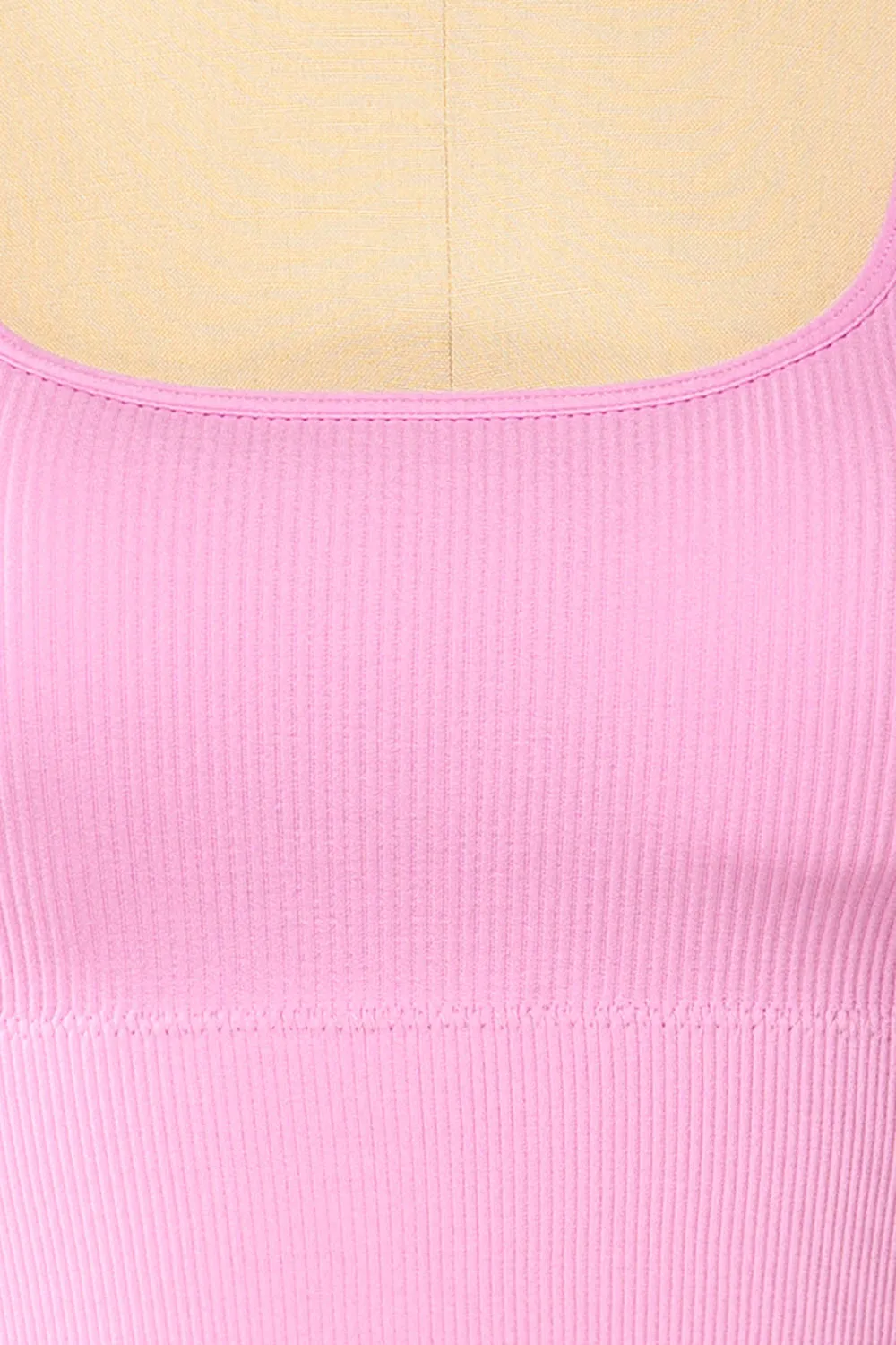 Pompei Pink | Padded Ribbed Cami Top
