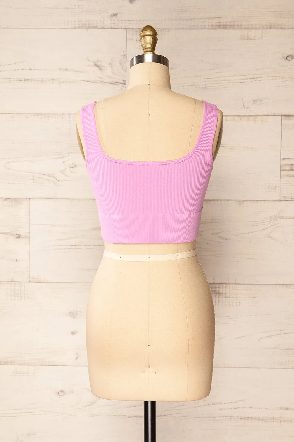 Pompei Pink | Padded Ribbed Cami Top
