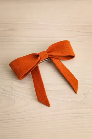 Purimosa Rust | Felt Bow Hair Clip