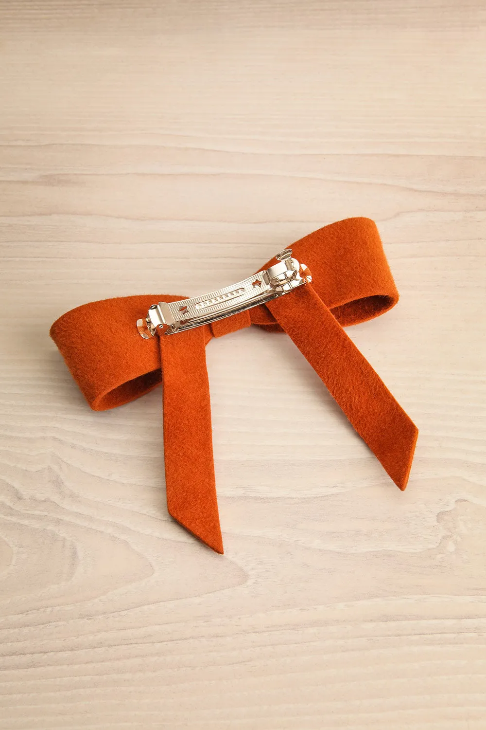 Purimosa Rust | Felt Bow Hair Clip