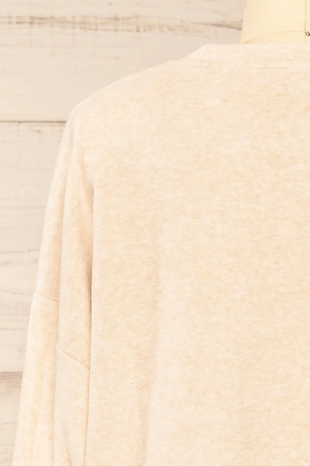 Qarth Beige | Oversized Round Neck Sweater