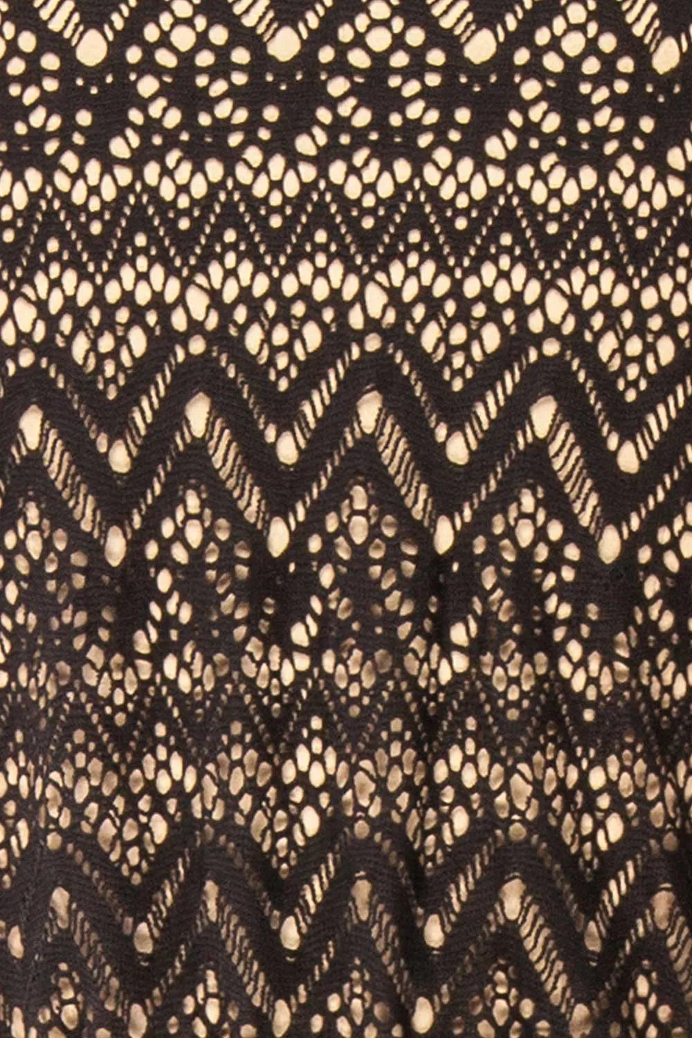 Ramira Black | Long Crochet Kimono w/ Short Sleeves