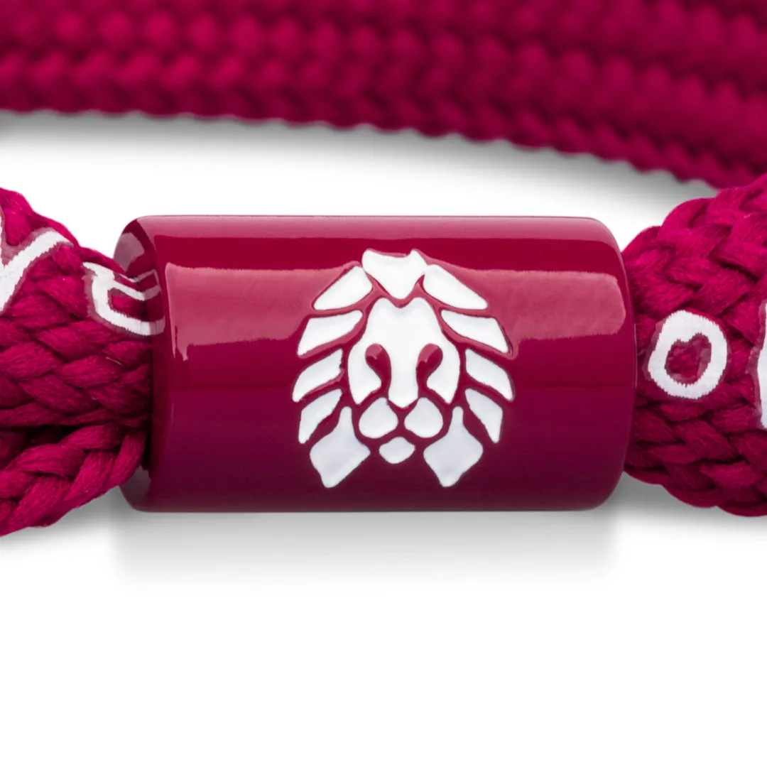 Rastaclat Original Hand Assembled Red Believe In Yourself Adjustable Single Lace Bracelet