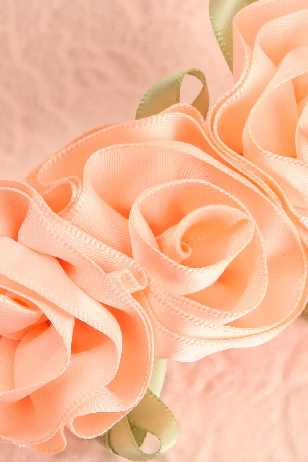 Rauza | Barrette w/ Pink Satin Flowers