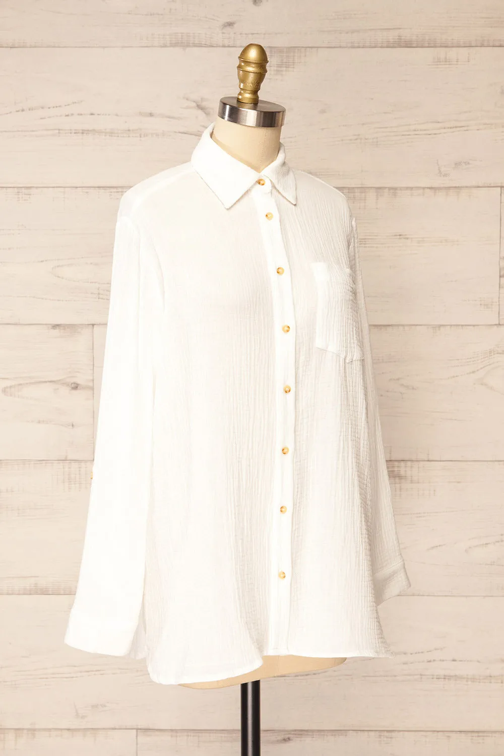 Remington White |  Long Translucent Shirt