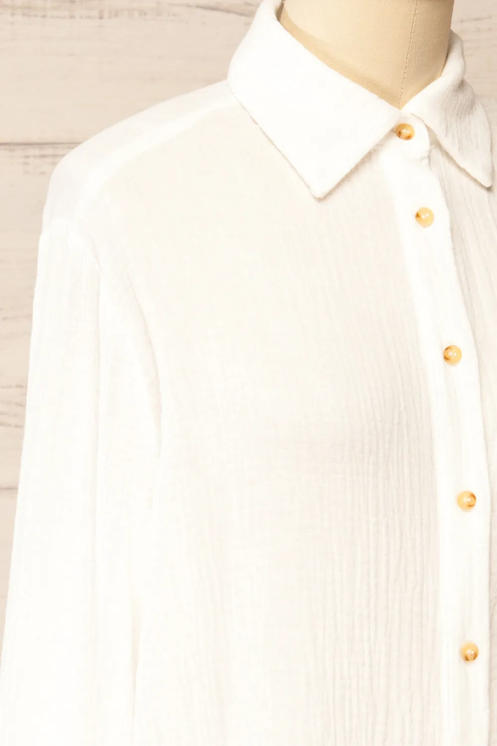 Remington White |  Long Translucent Shirt