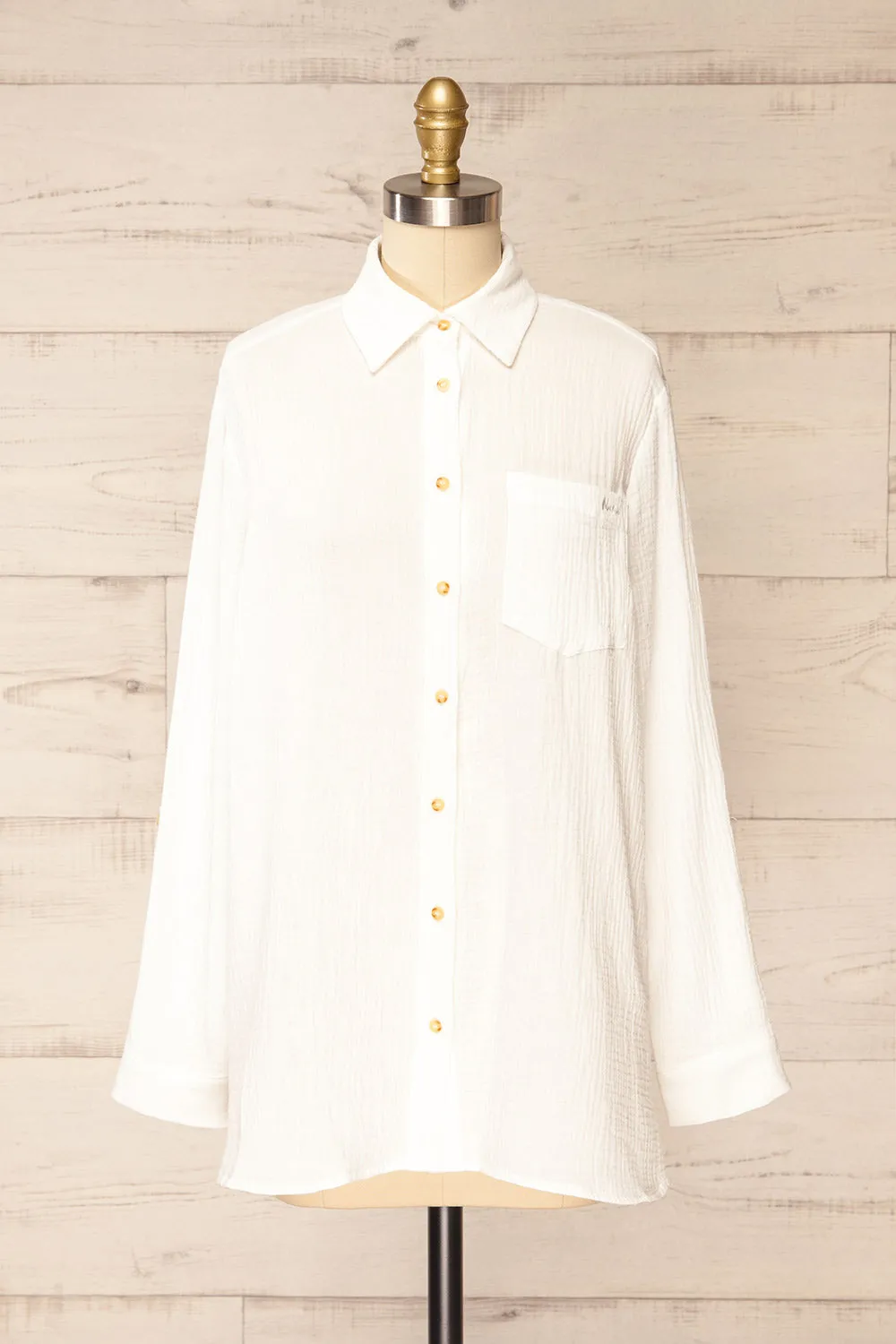 Remington White |  Long Translucent Shirt