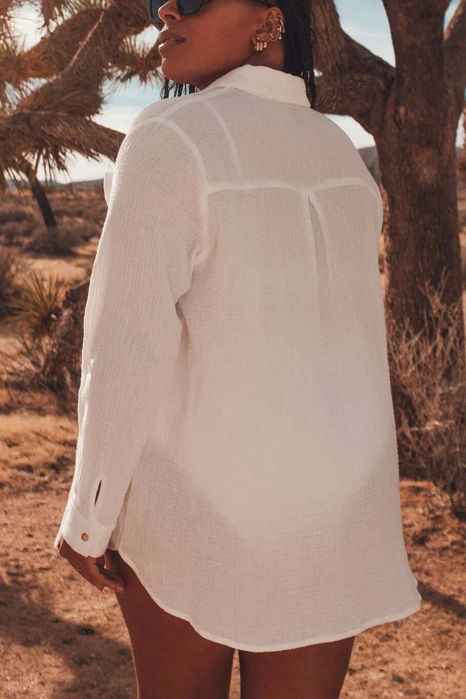 Remington White |  Long Translucent Shirt
