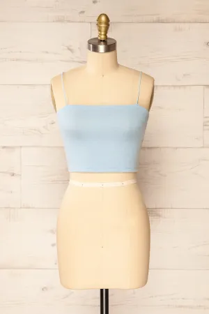 Rimini Blue | Cropped Ribbed Cami